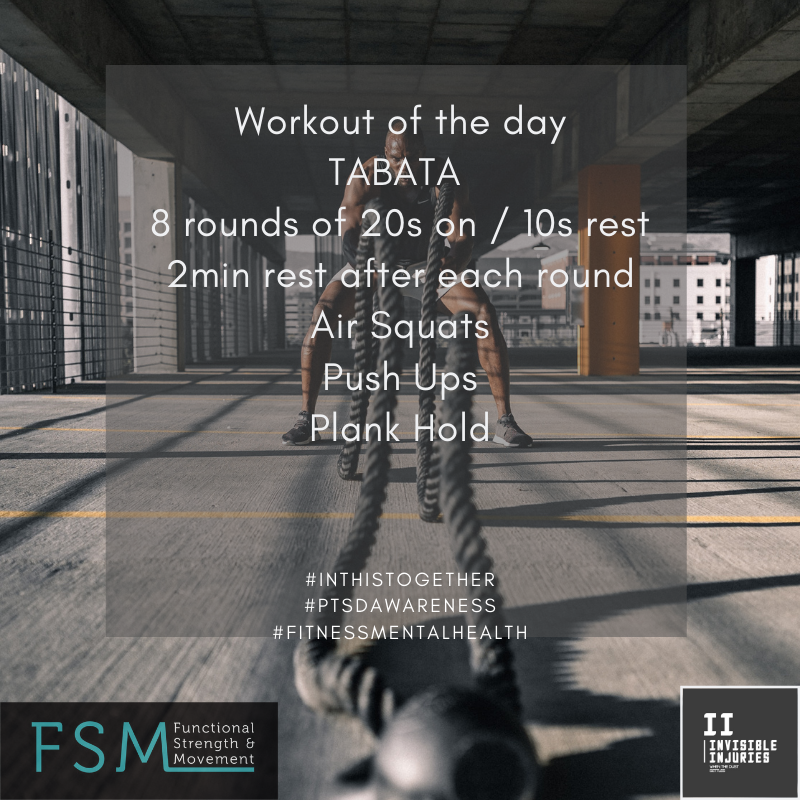 muscly guy doing battle ropes in carpark with workout in text