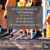 closeup of runners feet at start line of a running race with workout in text