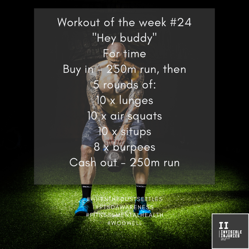 muscly man with tatooed chest and arms doing a kettlebell swing with workout in text