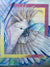 street art image of a yellow crested cockatoo flying out of a pink and yellow frame with rainbow colours in the background