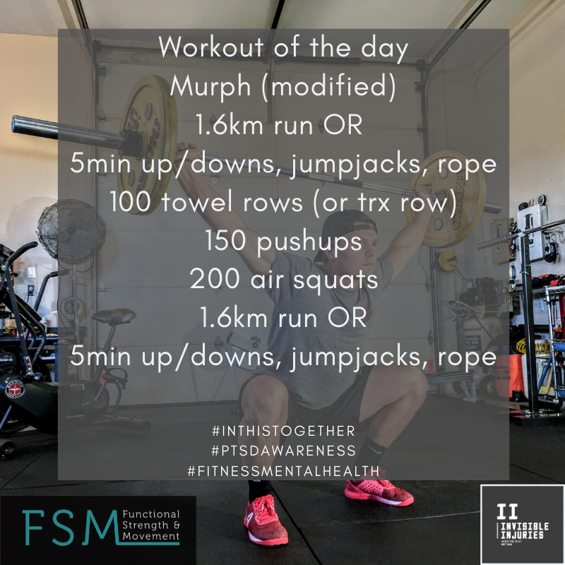 weight lifter in clean squat position with barbell overhead and workout in text