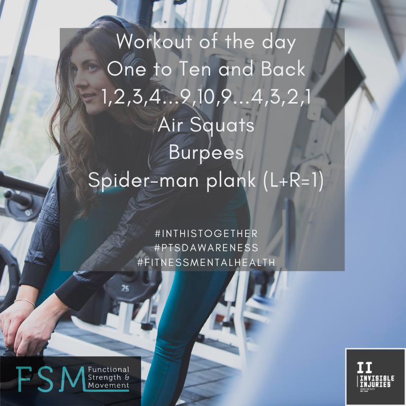 woman in taupe leggsing and black top doing up shoelace with smile on gym floor