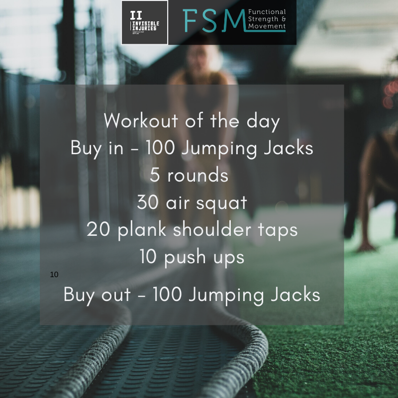 closeup of workout ropes and blurred image of athlete in the background in gym and workout in text